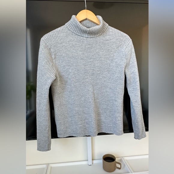 Gray Merino Wool J Crew Turtleneck Sweater - Picture 1 of 4